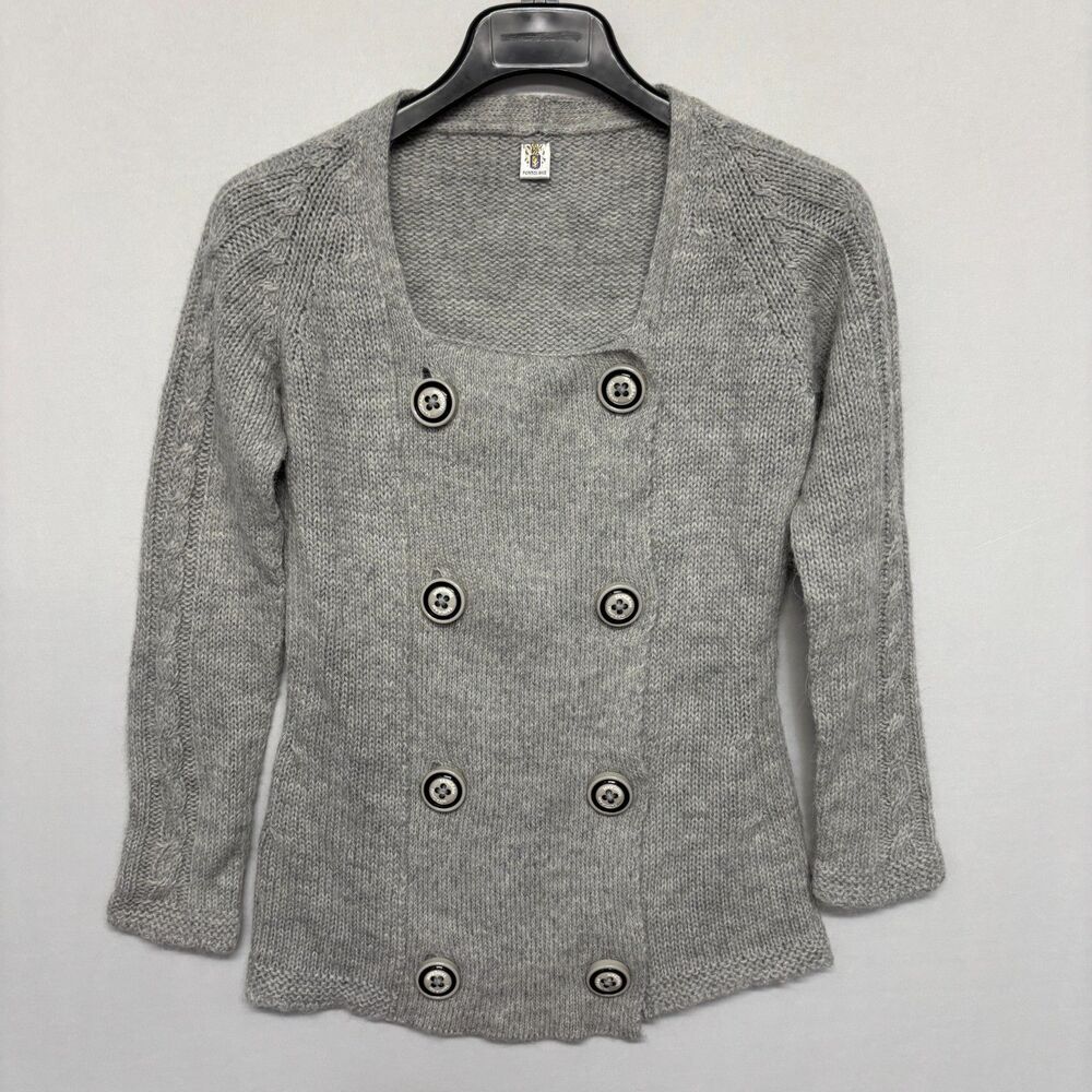 Portolano Women Double Breasted Alpaca Wool Cardigan Sweater Size Large D128 -2